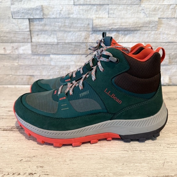 Men's Hiking L.L.Bean Access Hiking Boots Mid Waterproof Size 9.5 Green TEK 2.5 - Picture 5 of 11
